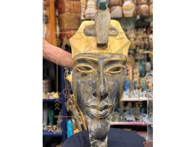 Akhenaten Hanging Mask, Egyptian Mythology Sculpture, Museum Replica