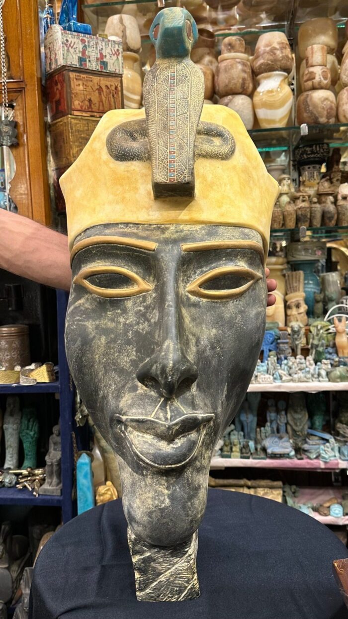 Akhenaten Hanging Mask, Egyptian Mythology Sculpture, Museum Replica - صورة إضافية 2