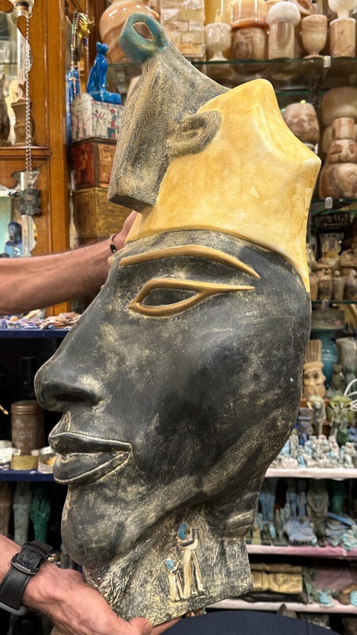 Akhenaten Hanging Mask, Egyptian Mythology Sculpture, Museum Replica - صورة إضافية 5