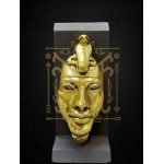 Akhenaten Mask, Egyptian Antique Replica, Gold Leaf Statue