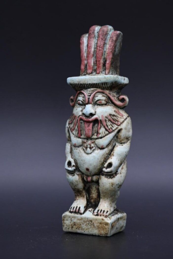 Ancient Egyptian God Bes Statue: Fertility Decor Replica - صورة إضافية 4