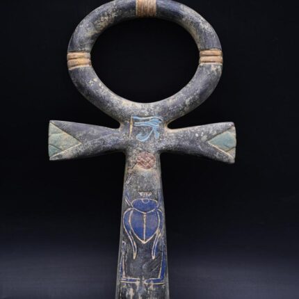 Ankh Statue: Key of Life, Scarab & Eye of Horus - Egyptian Symbol