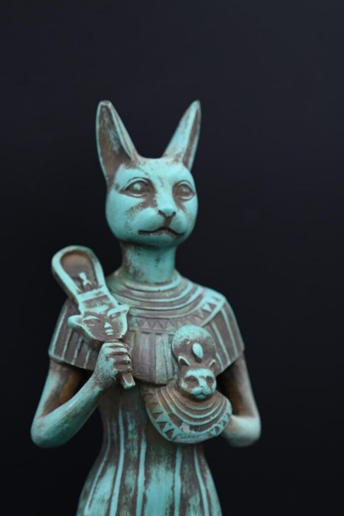 Bastet Statue, Egyptian Cat Goddess Replica