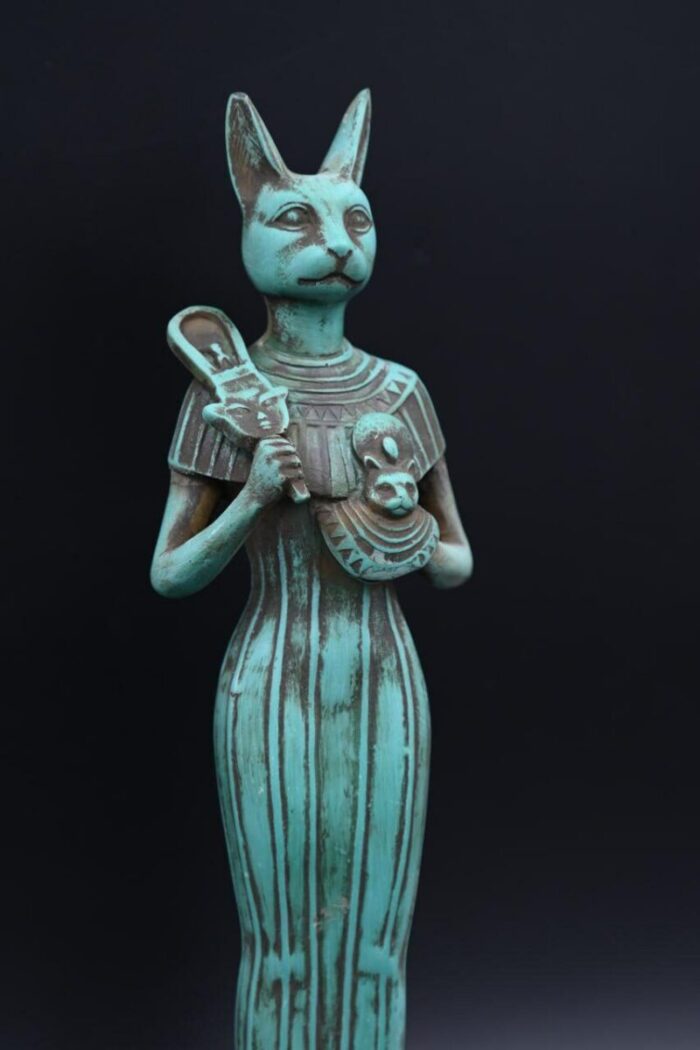 Bastet Statue, Egyptian Cat Goddess Replica - صورة إضافية 7