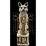 Bastet Stone Statue, Egyptian Cat Goddess Sculpture, Decor