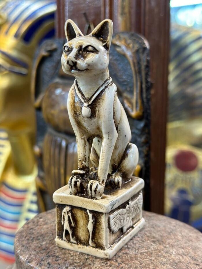 Bastet Stone Statue, Egyptian Cat Goddess Sculpture, Decor - صورة إضافية 8