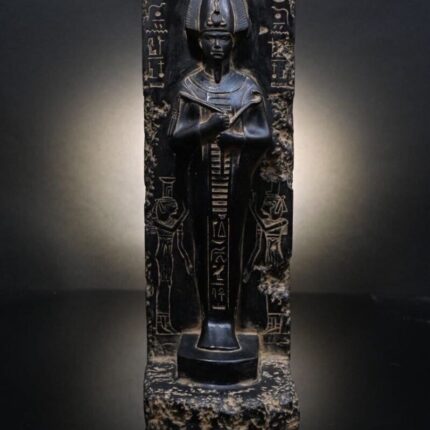Black Basalt Osiris Sculpture, Ancient Egyptian God Statue - صورة إضافية 2