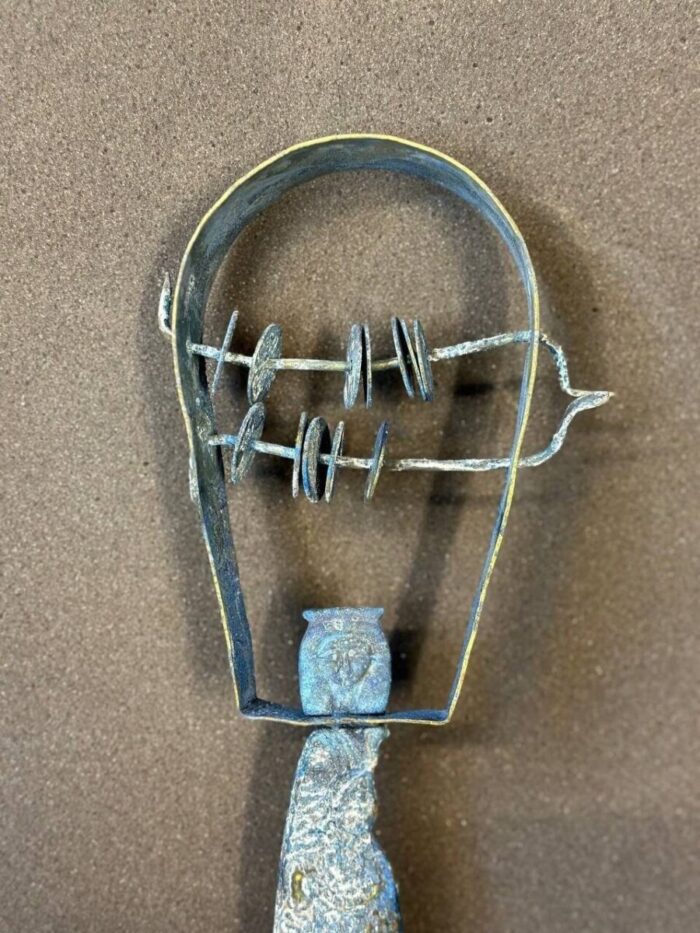 Brass Hathor Sistrum – Egyptian Goddess of Love & Beauty