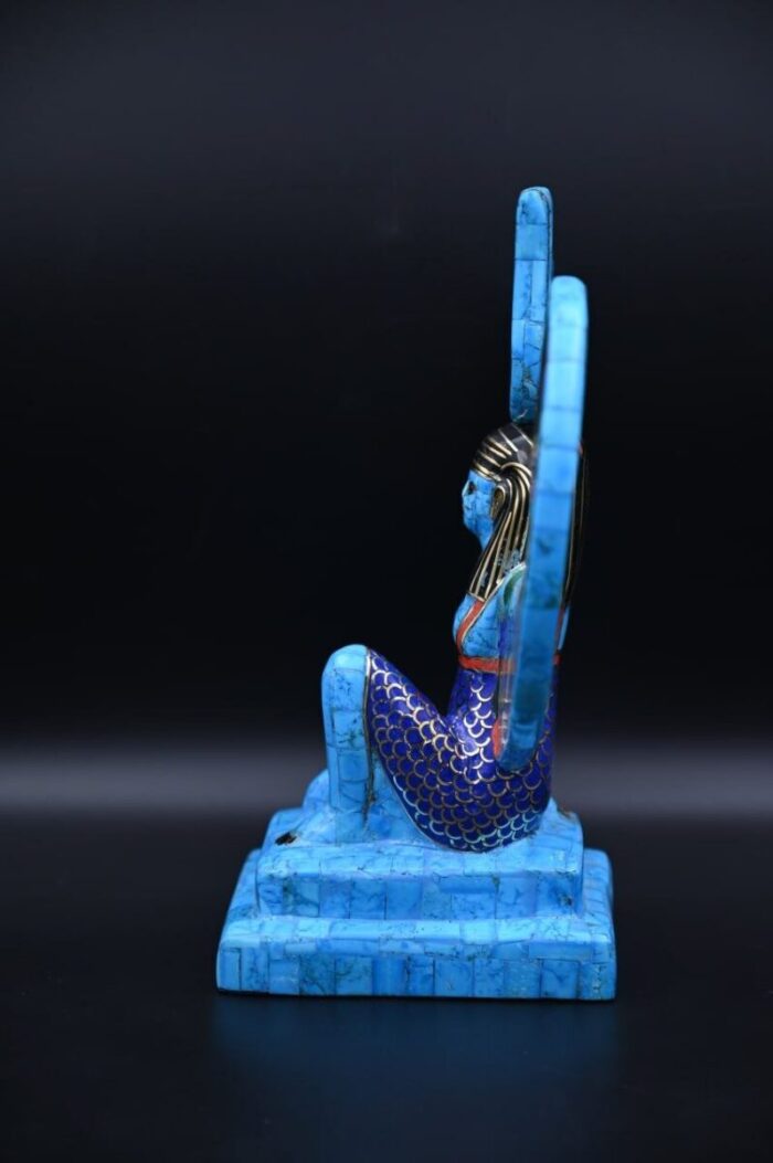 Egyptian Goddess Isis Statue, Gemstone Home Decor Replica - صورة إضافية 9