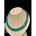 Egyptian Malachite Necklace - Gold Plated Brass