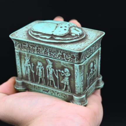 Egyptian Scarab Box, Good Luck Stone Replica - صورة إضافية 2