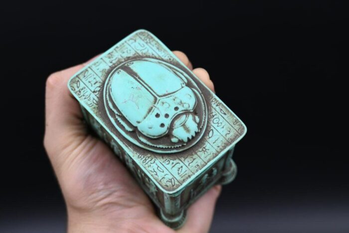 Egyptian Scarab Box, Good Luck Stone Replica - صورة إضافية 3
