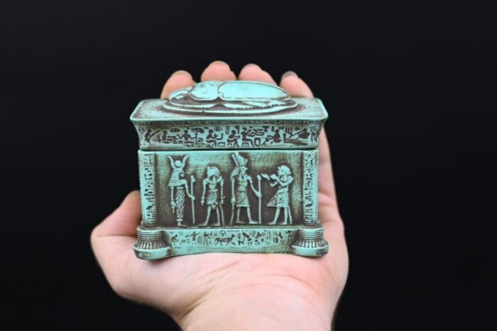 Egyptian Scarab Box, Good Luck Stone Replica - صورة إضافية 8