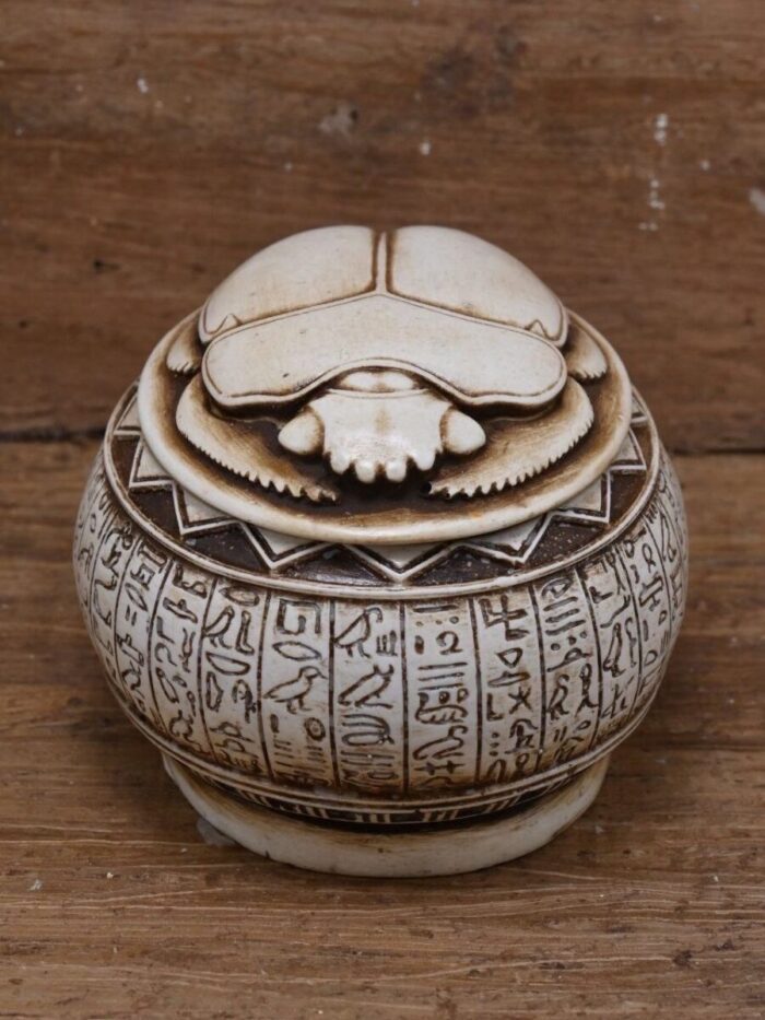 Egyptian Scarab Jewelry Box: Stone Trinket Box, Home Decor - صورة إضافية 8