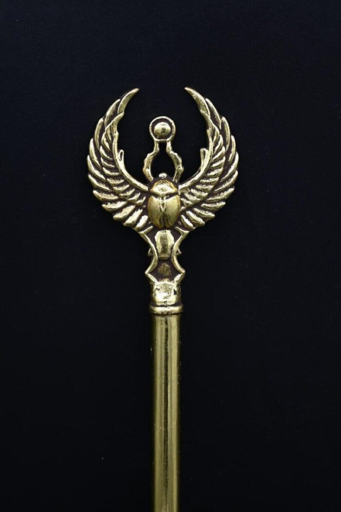 Egyptian Scarab Scepter, Ancient Mythology Power Symbol