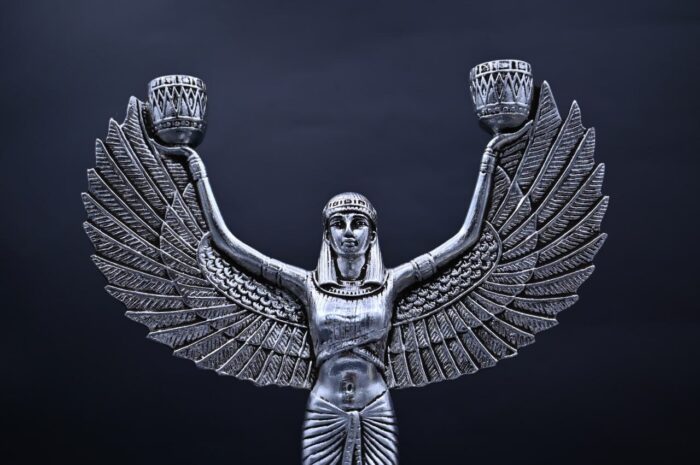 Egyptian Winged Goddess Isis Statue, in Egypt