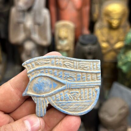 Faience Eye of Horus Amulet – Egyptian Protection Symbol