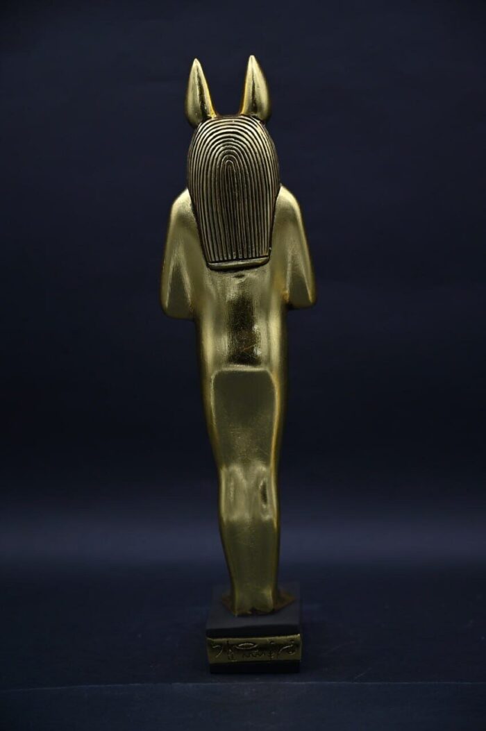 Gold Leaf Anubis Statue – Egyptian God of Mummification - صورة إضافية 7