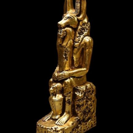 Gold Leaf Anubis Statue – Egyptian God Replica