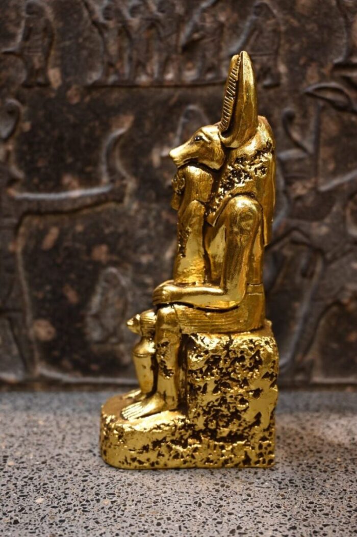 Gold Leaf Anubis Statue – Egyptian God Replica - صورة إضافية 10