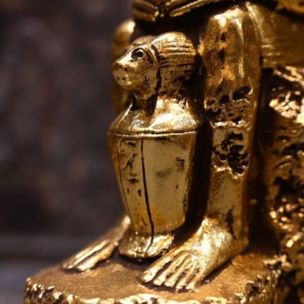 Gold Leaf Anubis Statue – Egyptian God Replica - صورة إضافية 2