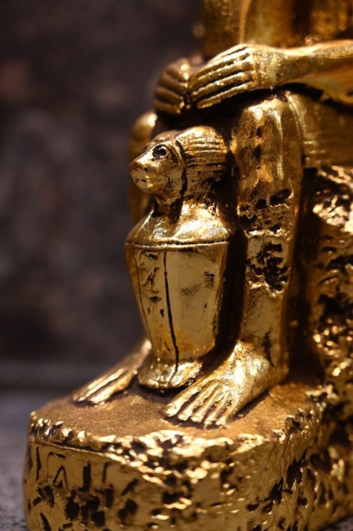 Gold Leaf Anubis Statue – Egyptian God Replica - صورة إضافية 2
