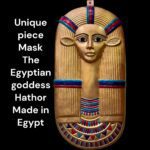 Gold Leaf Hathor Mask, Egyptian Goddess Sculpture, Made in Egypt