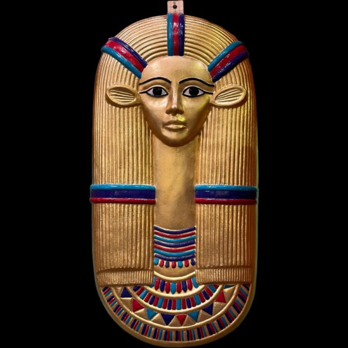 Gold Leaf Hathor Mask, Egyptian Goddess Sculpture, Made in Egypt - ุตูุฑุฉ ุฅุถุงููุฉ 2