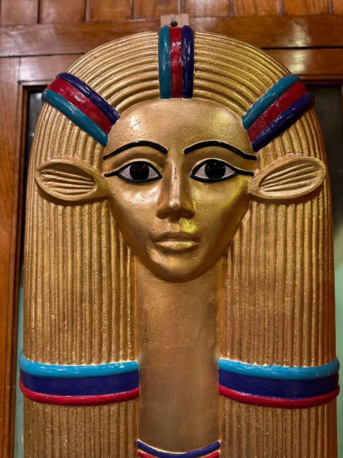 Gold Leaf Hathor Mask, Egyptian Goddess Sculpture, Made in Egypt - ุตูุฑุฉ ุฅุถุงููุฉ 4