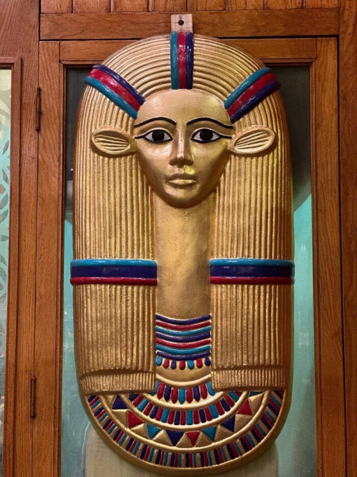 Gold Leaf Hathor Mask, Egyptian Goddess Sculpture, Made in Egypt - ุตูุฑุฉ ุฅุถุงููุฉ 5