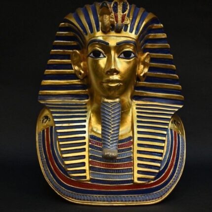 Gold leaf Tutankhamun statue-ancient Egyptian kings-Egyptian mythology--antiquities -stuff of the golden king-Replica mask.Egypt