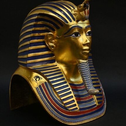 Gold leaf Tutankhamun statue-ancient Egyptian kings-Egyptian mythology--antiquities -stuff of the golden king-Replica mask.Egypt - صورة إضافية 2