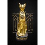 Golden Bastet Statue, Egyptian Goddess of Protection, Replica
