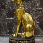 Golden Bastet Statue, Egyptian Goddess of Protection, Replica - صورة إضافية 4