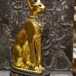 Golden Bastet Statue, Egyptian Goddess of Protection, Replica - صورة إضافية 7