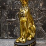 Golden Bastet Statue, Egyptian Goddess of Protection, Replica - صورة إضافية 9