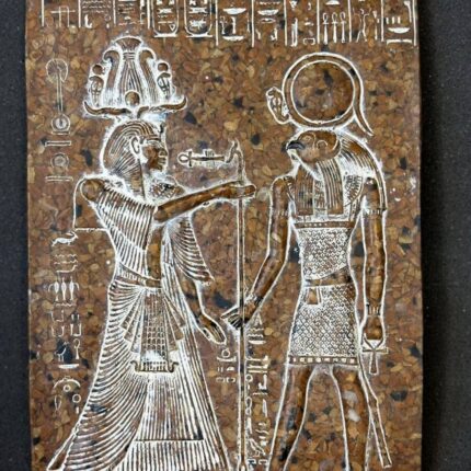 Granite Ra Relief – Egyptian God of Sun, Ancient Decor