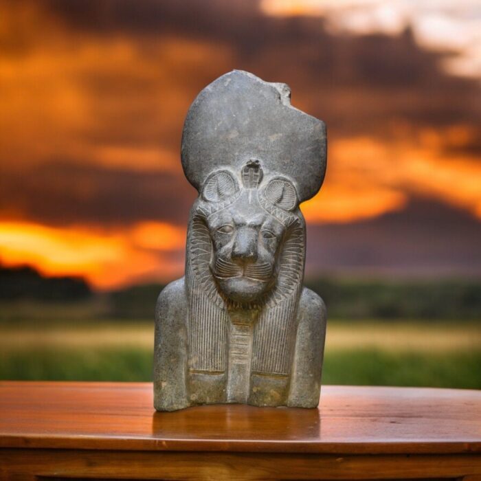 Granite Statue: Egyptian Goddess Sekhmet Lioness Replica