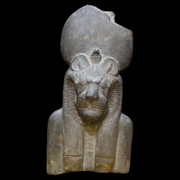 Granite Statue: Egyptian Goddess Sekhmet Lioness Replica - صورة إضافية 2