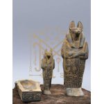 Hand-Carved Basalt Anubis Sarcophagus: Egyptian God Statue (40cm)