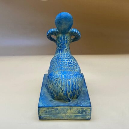 Handcrafted Khnum Statue: Ancient Egyptian Ram God Sculpture