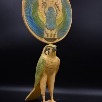 Handcrafted Limestone Horus Statue, Egyptian God of Protection (35cm)