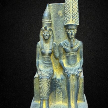 Handcrafted Stone Amun Ra and Mut Statue – Ancient Egyptian Mythology