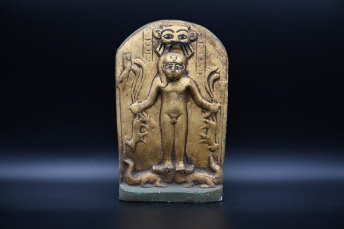 Harpocrates-Horus Stele Statue – Egyptian Antique Replica - صورة إضافية 2