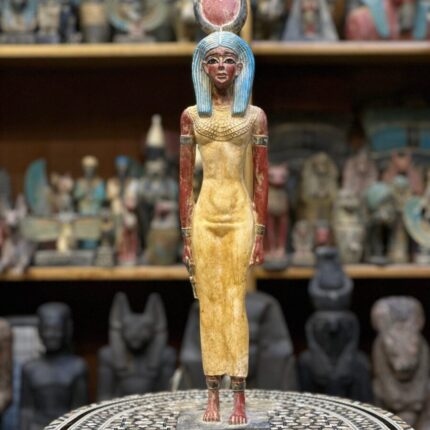 Hathor-Goddess of heaven, love, beauty, happiness and fertility in ancient Egyptian mythology-sculpture antiques statue