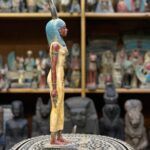 Hathor-Goddess of heaven, love, beauty, happiness and fertility in ancient Egyptian mythology-sculpture antiques statue - صورة إضافية 6