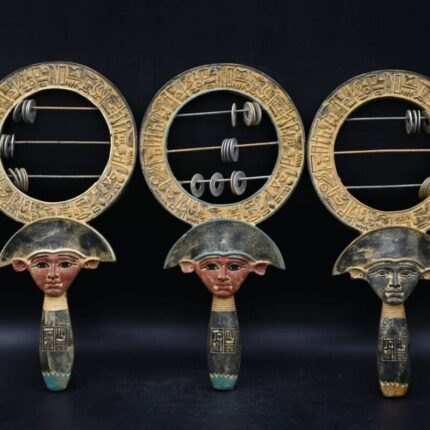 Hathor Sistrum: Egyptian Religious Instrument Replica