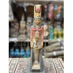 Isis and Osiris Statue, Egyptian Limestone Sculpture, Goddess of Protection