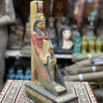 Isis and Osiris Statue, Egyptian Limestone Sculpture, Goddess of Protection - صورة إضافية 3