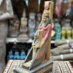 Isis and Osiris Statue, Egyptian Limestone Sculpture, Goddess of Protection - صورة إضافية 4